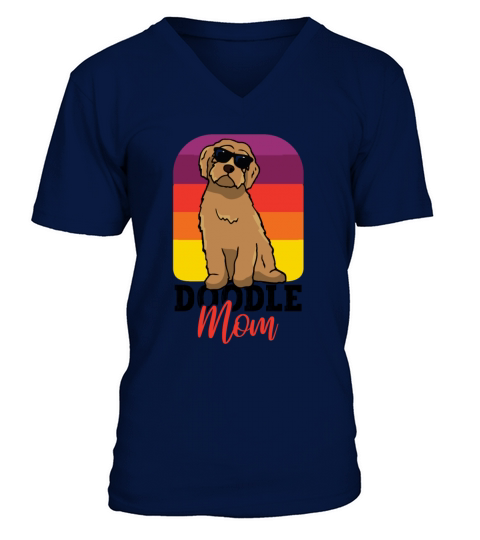 Womens Doodle Mom Labradoodle Goldendoodle V-Neck T-shirt
