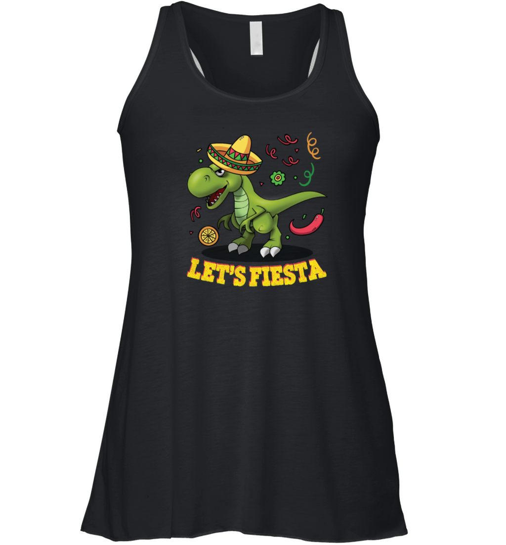 TRex Cinco De Mayo Tyrannosaurus Dinosaur Women's Flowy Tank Top
