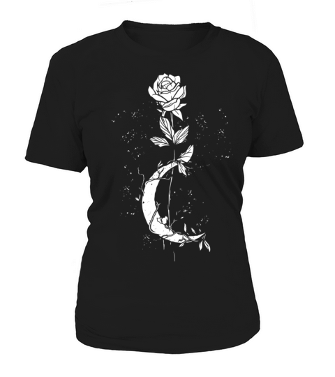 Moon Rose Vintage Occult Witchcraft The Gothic Women's T-Shirt