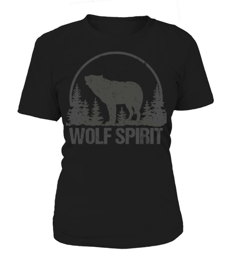 Wolf Spirit Vintage Howling Wolves Forest Gray Women's T-Shirt