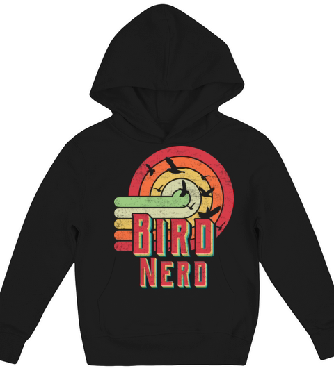 Bird Nerd Bird Watching Watcher Retro Vintage Kids Hoodie