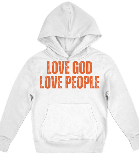 Love God Love People - Christian Quotes Kids Hoodie