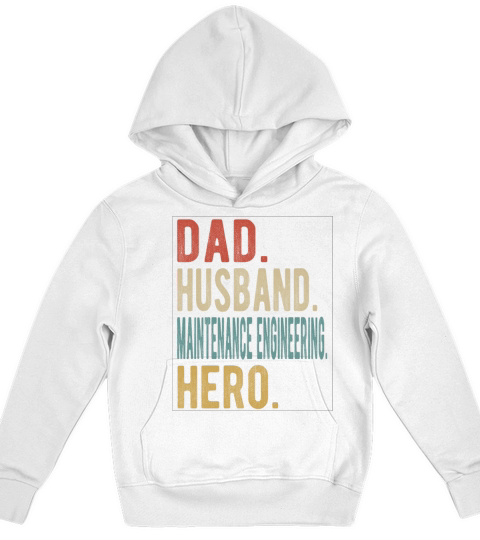Maintenance Engineering Dad Husband Hero Kids Hoodie