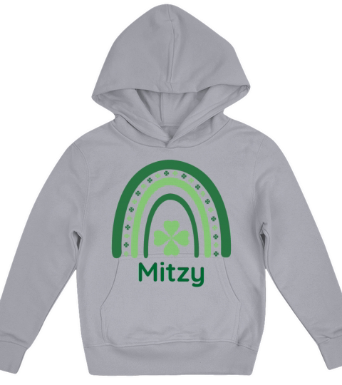 Mitzy Clover Charm Boho Rainbow Kids Hoodie