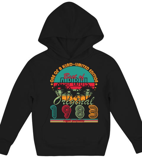 Vintage April 1983 40th anniversary Kids Hoodie