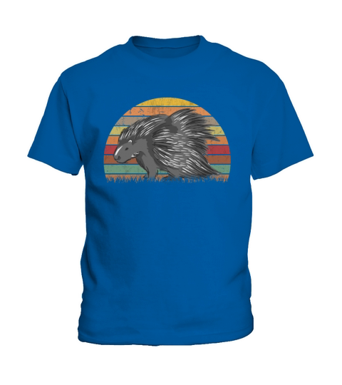 Porcupine Vintage Retro Kids T-Shirt