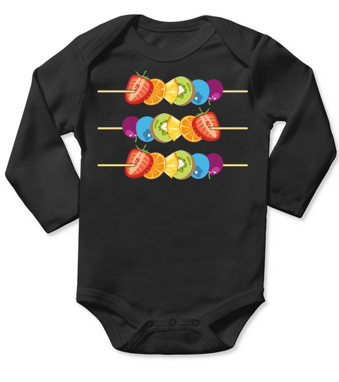 Colorful Fruit LGBT color Long Sleeve Baby One-Piece