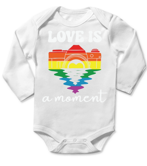 Love Is A Moment Camera Long Sleeve Baby One-Piece