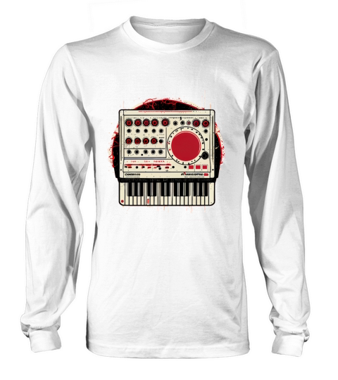 Red Synthesizer Analogue Synth Vintage Studio Gear Long sleeved Unisex