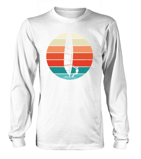 White Windsurfer vintage Long sleeved Unisex