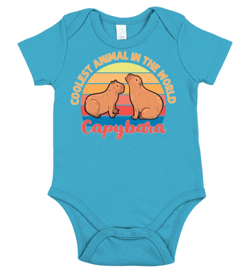 Coolest Animal in The World Capybara Short Sleeve Baby One-Piece