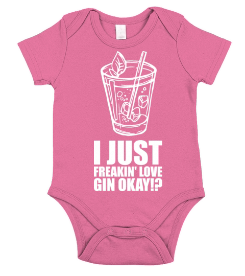 I Just Freakin gin Okay Short Sleeve Baby One-Piece