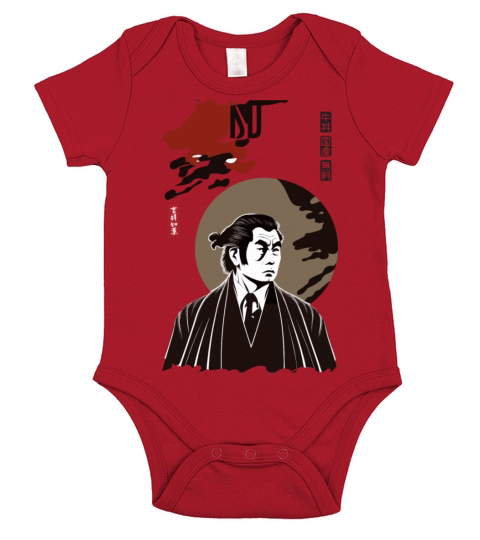 Japan Retro Yakuza Character Short Sleeve Baby One-Piece
