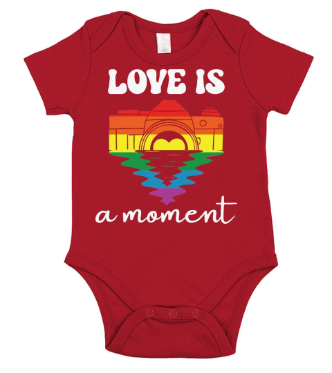 Love Is A Moment Camera Short Sleeve Baby One-Piece