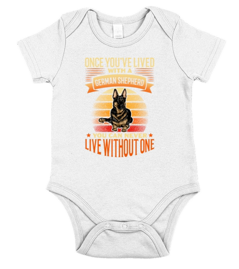 Once Youve Lived With A German Shepherd Retro Short Sleeve Baby One-Piece