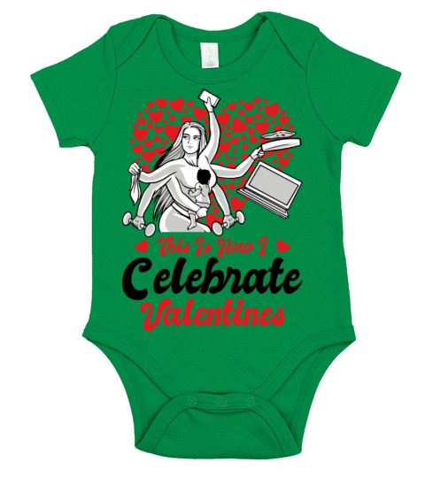 Valentines Day Celebration For Moms Workers Short Sleeve Baby One-Piece