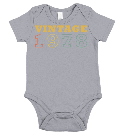 Vintage 1978 45 Birthday Gift Short Sleeve Baby One-Piece