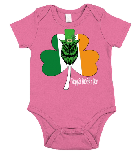 Vintage Irish American Flag Shamrock Irland Short Sleeve Baby One-Piece