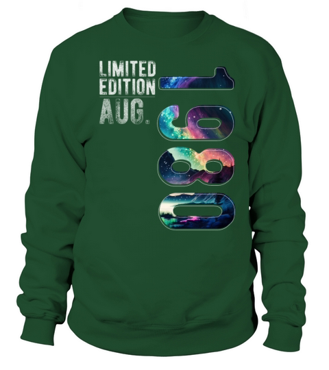 Limited Edition 1980 August Birthday Polar Lights Sweatshirt Unisex