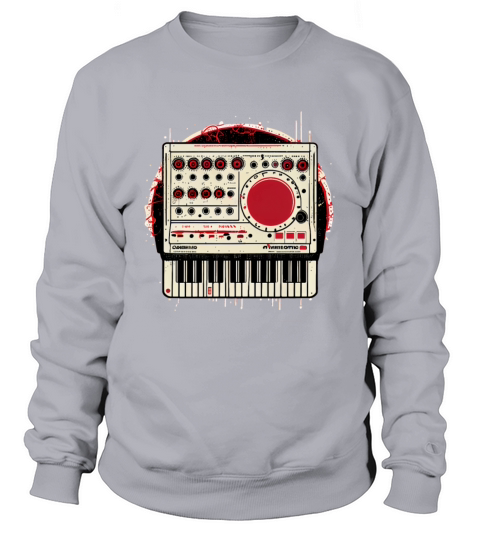 Red Synthesizer Analogue Synth Vintage Studio Gear Sweatshirt Unisex