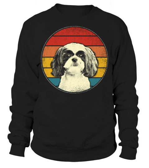 Vintage Shih Tzu Gifts For Men Women Kids Sweatshirt Unisex