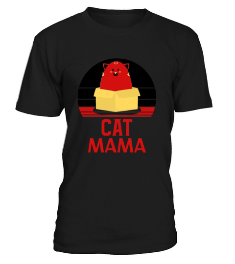 Cat Mama Vintage Style Retro Distressed Graphic T-Shirt Unisex