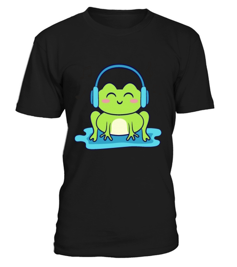 Cute Frog Listening To Music T-Shirt Unisex