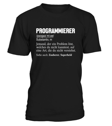 Programmierer Definition Full Stack Coder T-Shirt Unisex