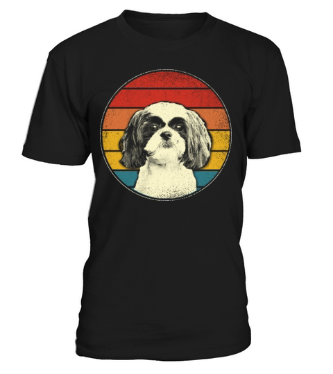 Vintage Shih Tzu Gifts For Men Women Kids T-Shirt Unisex