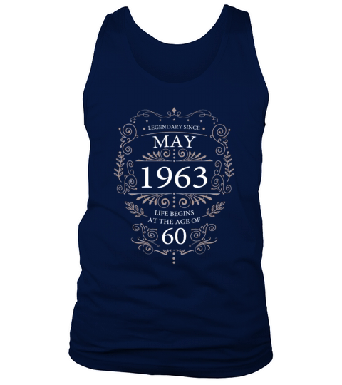 60th Birthday Gifts May 1963 Vintage Tank Top Unisex