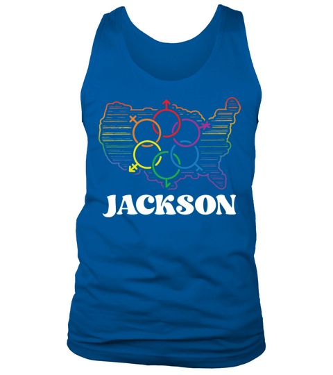 Jackson Pride Flag Pride Month LGBTQ Flag LGBT Com Tank Top Unisex