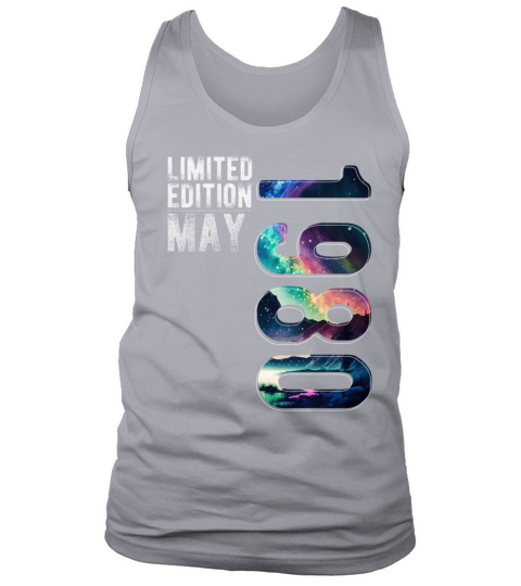 Limited Edition 1980 May Birthday Polar Lights Tank Top Unisex