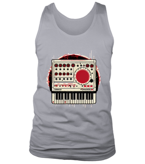 Red Synthesizer Analogue Synth Vintage Studio Gear Tank Top Unisex