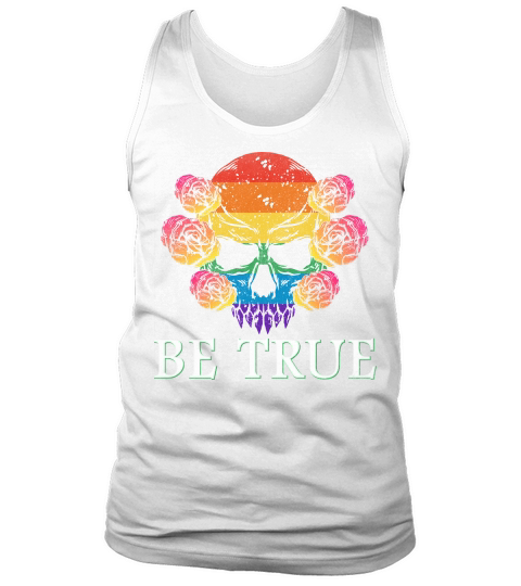 Skull Pride Rainbow Vintage Be True Tank Top Unisex