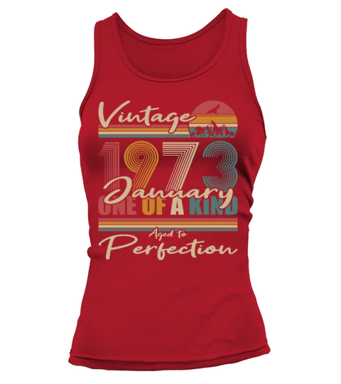 50th birthday january 1973 vintage 1973 Tank top Woman