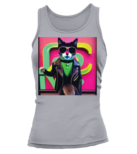 cat daddy black cat vintage eighties style Tank top Woman