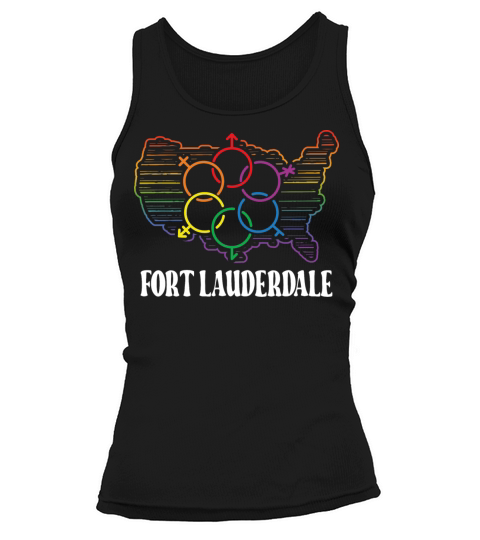 Fort Lauderdale Pride Month Pride Flag LGBT Commun Tank top Woman