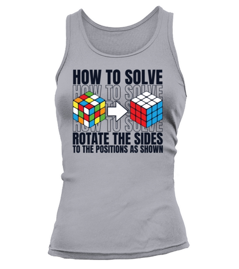 How To Solve Rotate The Sides Speedcubing Cubing Tank top Woman