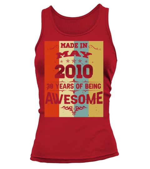 May 2010 Vintage Birthday Present Tank top Woman