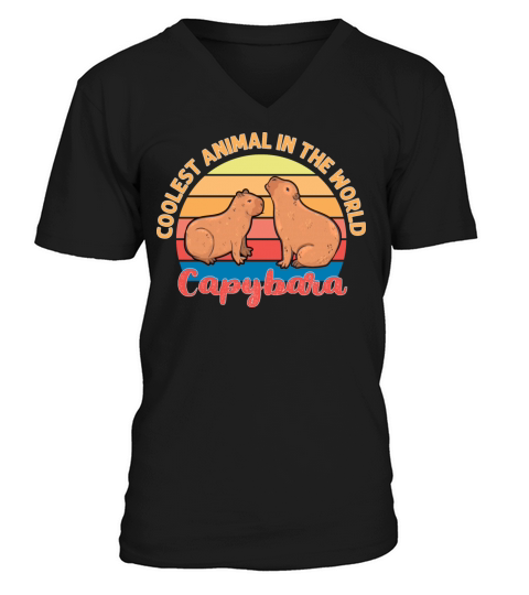 Coolest Animal in The World Capybara V-Neck T-shirt