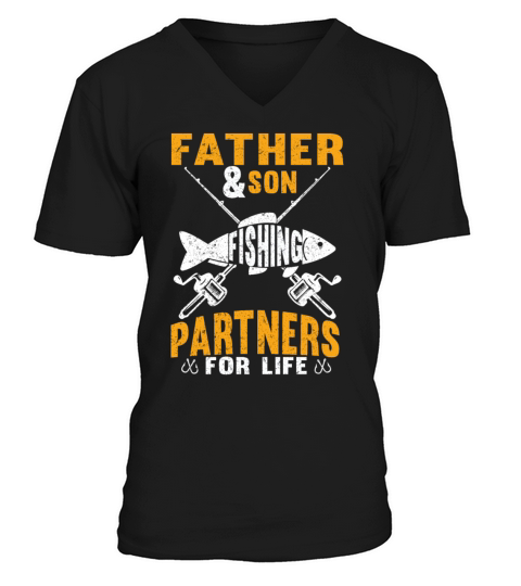 Father And Son Fishing Partners For Life V-Neck T-shirt