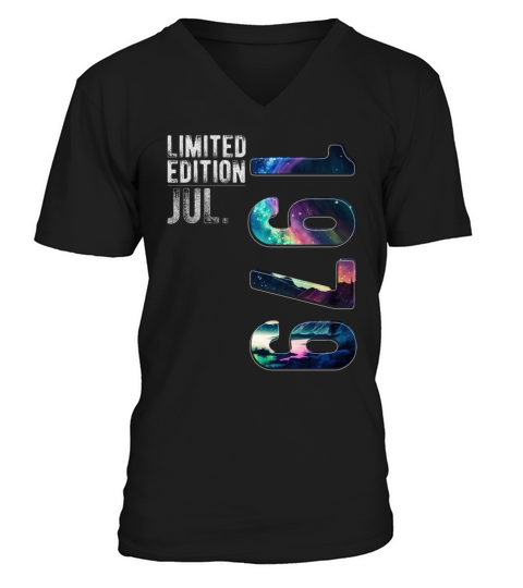 Limited Edition 1979 July Birthday Polar Lights V-Neck T-shirt