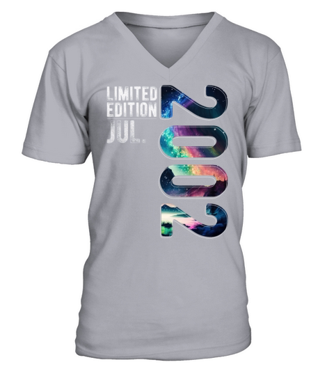 Limited Edition 2002 July Birthday Polar Lights V-Neck T-shirt