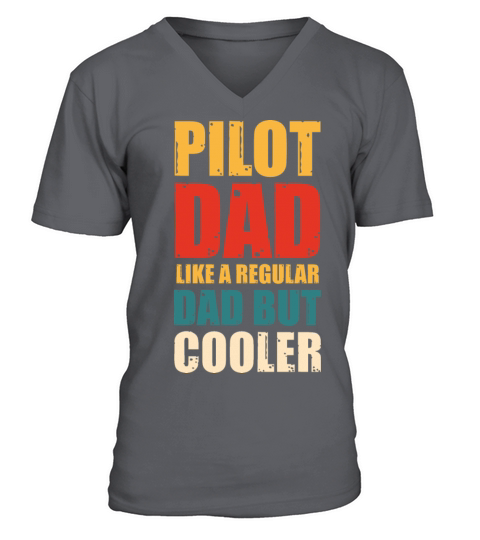 Pilot Dad Lover Father s Day Vintage V-Neck T-shirt