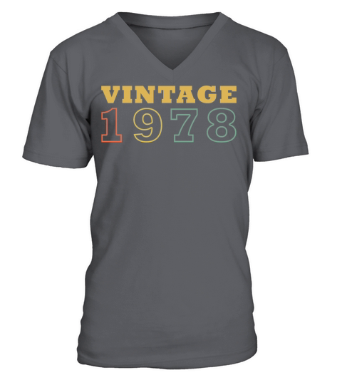 Vintage 1978 45 Birthday Gift V-Neck T-shirt
