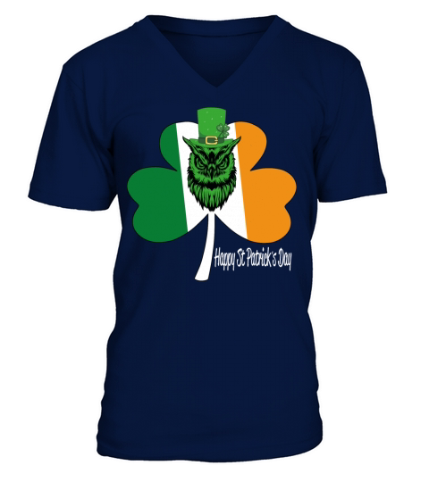 Vintage Irish American Flag Shamrock Irland V-Neck T-shirt