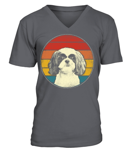 Vintage Shih Tzu Gifts For Men Women Kids V-Neck T-shirt