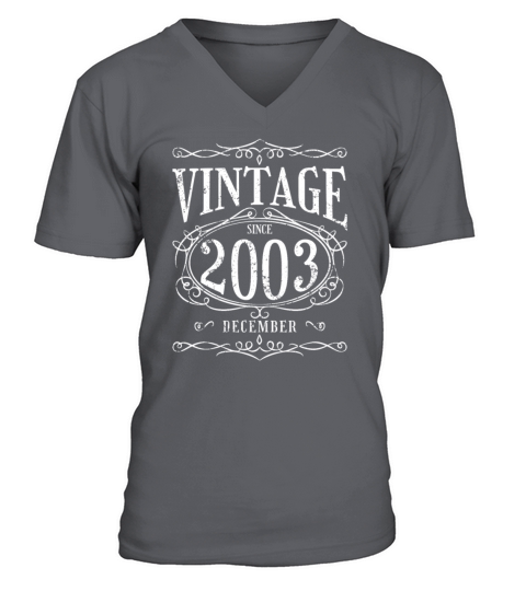 Vintage since December 2003 - Birthday Present V-Neck T-shirt
