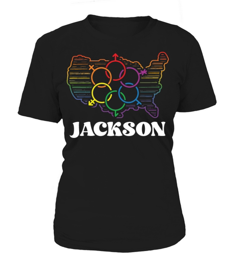 Jackson Pride Flag Pride Month LGBTQ Flag LGBT Com Women's T-Shirt