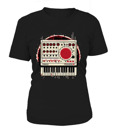 Red Synthesizer Analogue Synth Vintage Studio Gear Women's T-Shirt